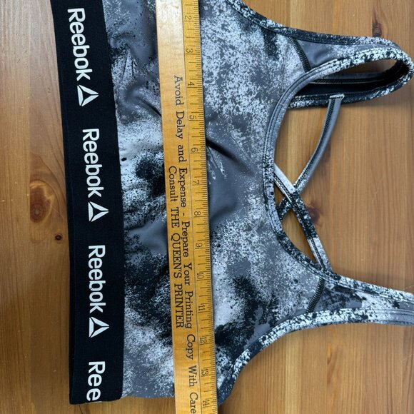 Reebok Womens Splatter Print Medium Impact Sports Bra - Picture 7 of 7